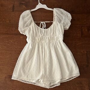 Altard State White Puff Sleeve Romper